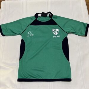 Ireland Live For Rugby Jersey LFR‎ Shirt Polo Kids 5-6  Green Black Embroidered